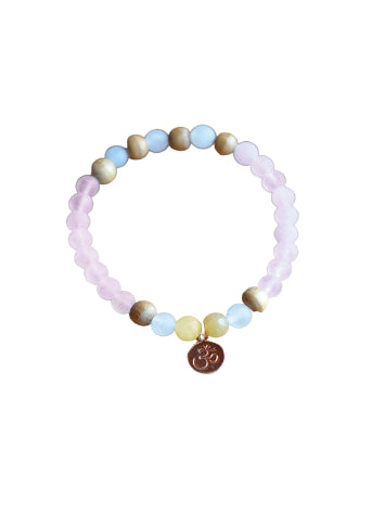 Edelstein Mala-Armband rose