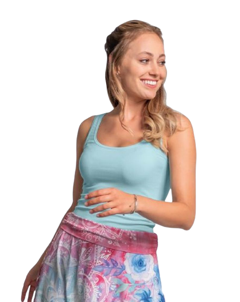 Tanktop aus Bio Baumwolle + Bambus blue breeze