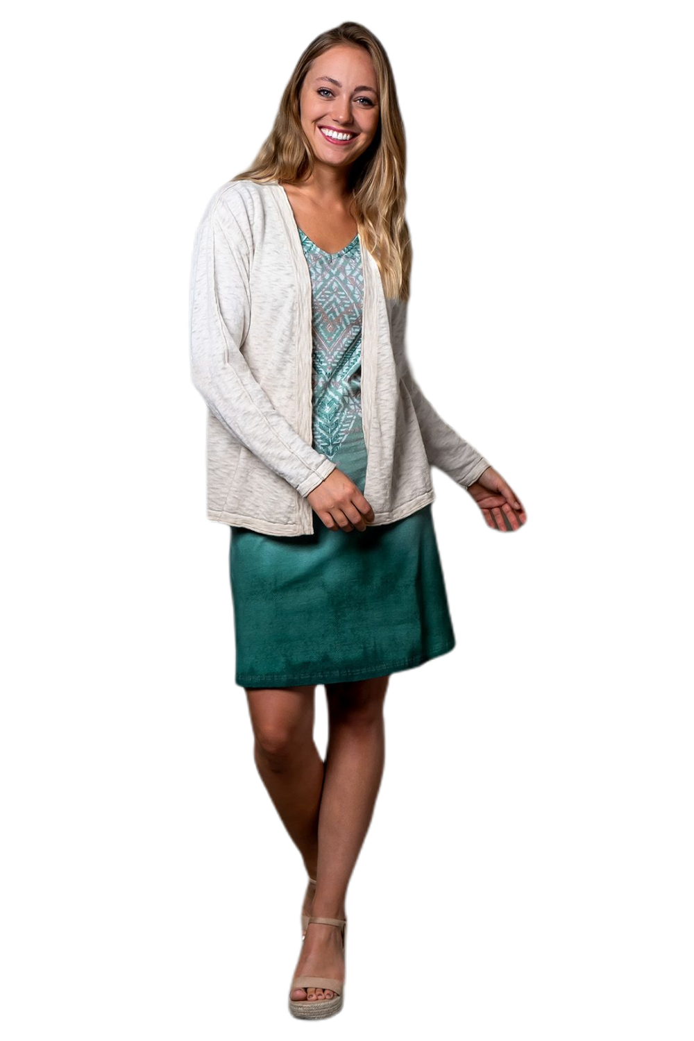 Sommerkleid Bakti grün aus Bio Baumwolle