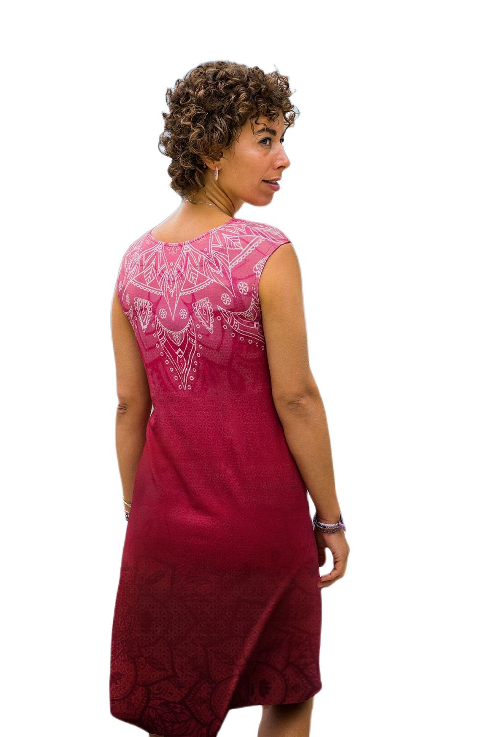 Sommerkleid Mandala Himbeer-rot Spirit of Om