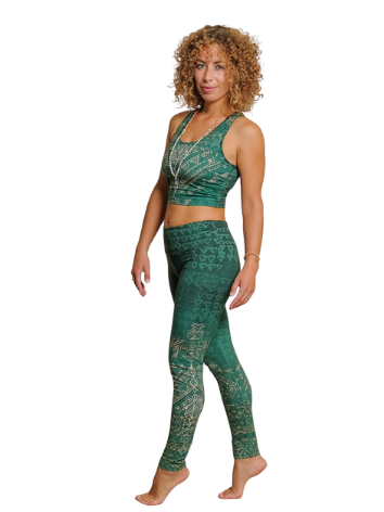 Yoga Legging Buddhi Smaragd Grün