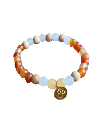 Edelstein Mala-Armband orange