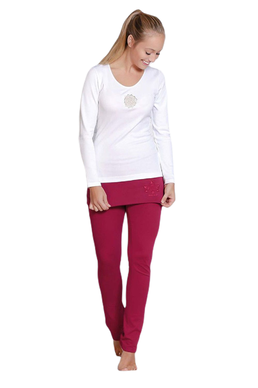 Yogahose mit Rockbund verschiedene Farben