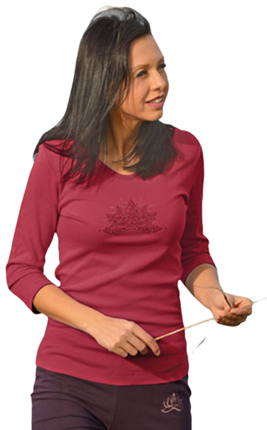 Shirt 3/4 Arm Ananda Lotus - rosenrot