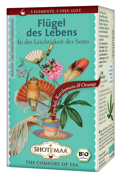 Bio-Tee 5 Elemente Fenchel, Kardamom, Orange - Flügel des Lebens
