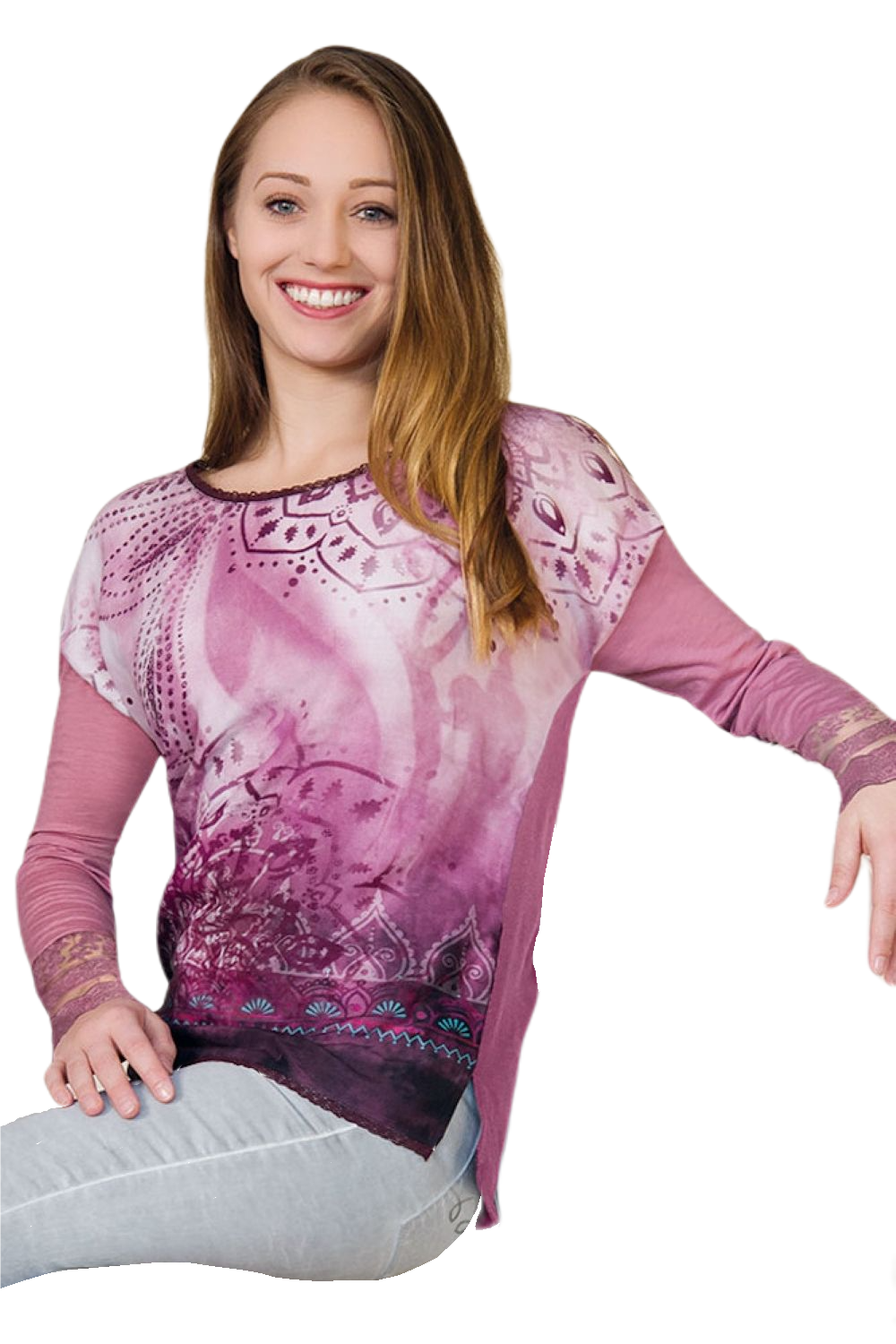 Langarm Shirt - Brombeere