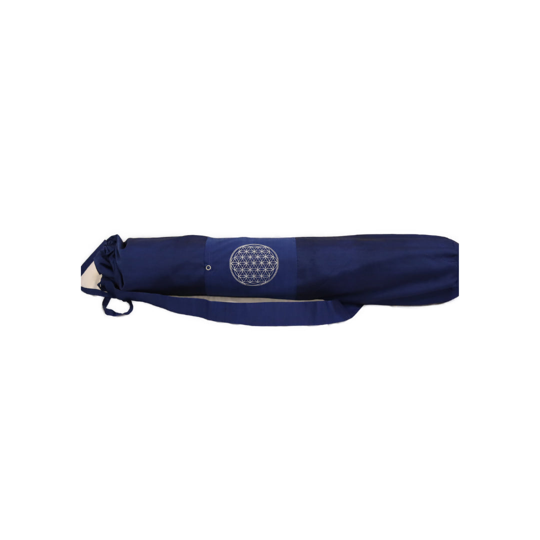 Yogamatten Tasche Lebensblume blau