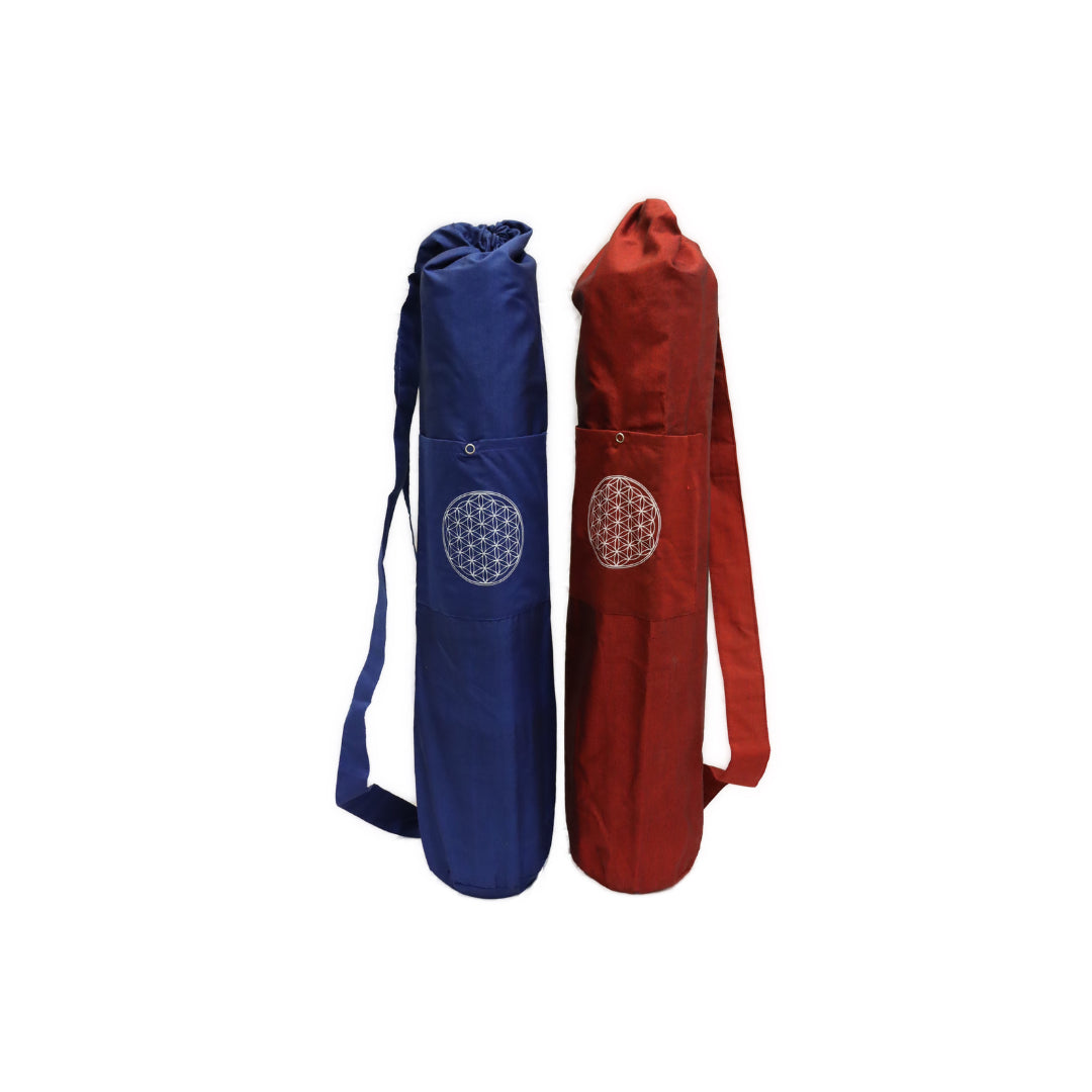 Yogamatten Tasche Lebensblume blau