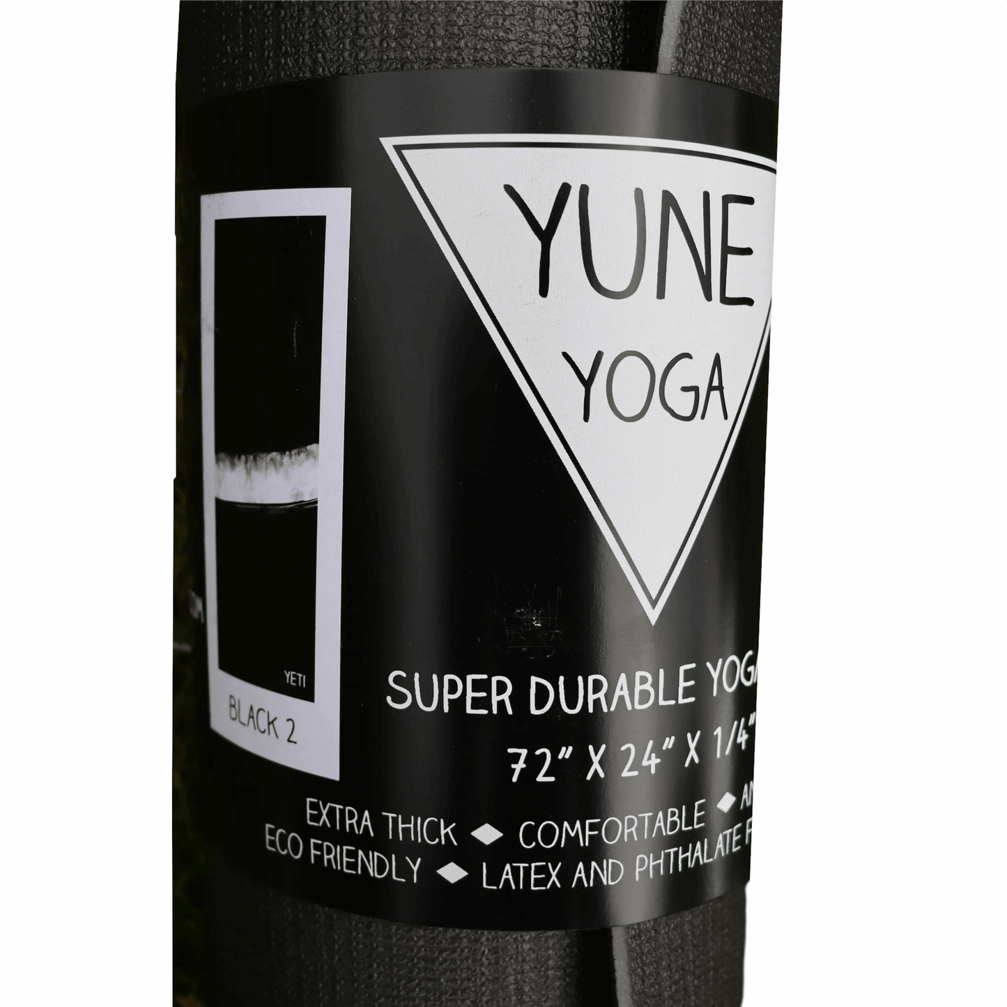 Yune Yoga Mat Black2 schwarz weiß Design 6 mm