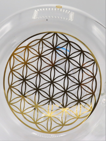 Glas Karaffe mit Deckel Alladin- Blume des Lebens 1.3 l