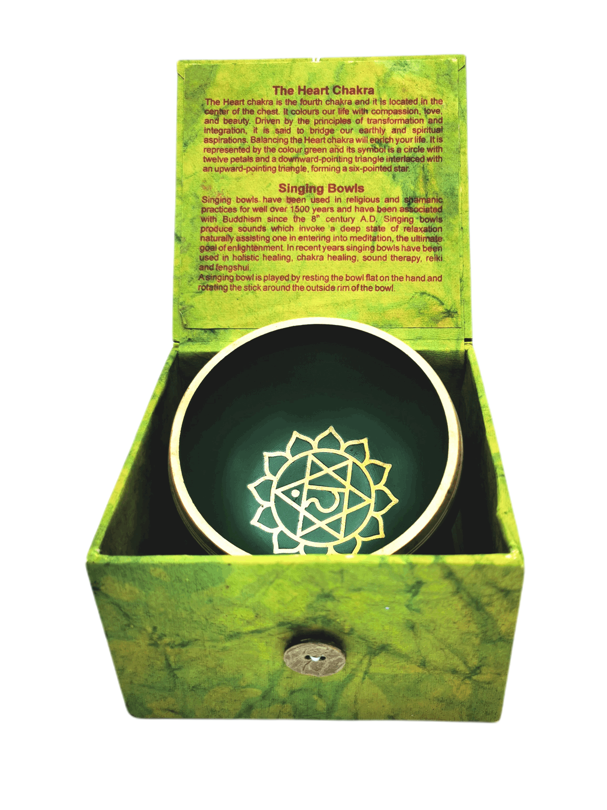 Klangschale in der Box Grün