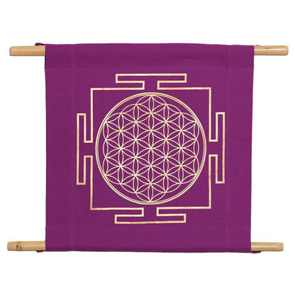 Wandbehang Lebensblume violett