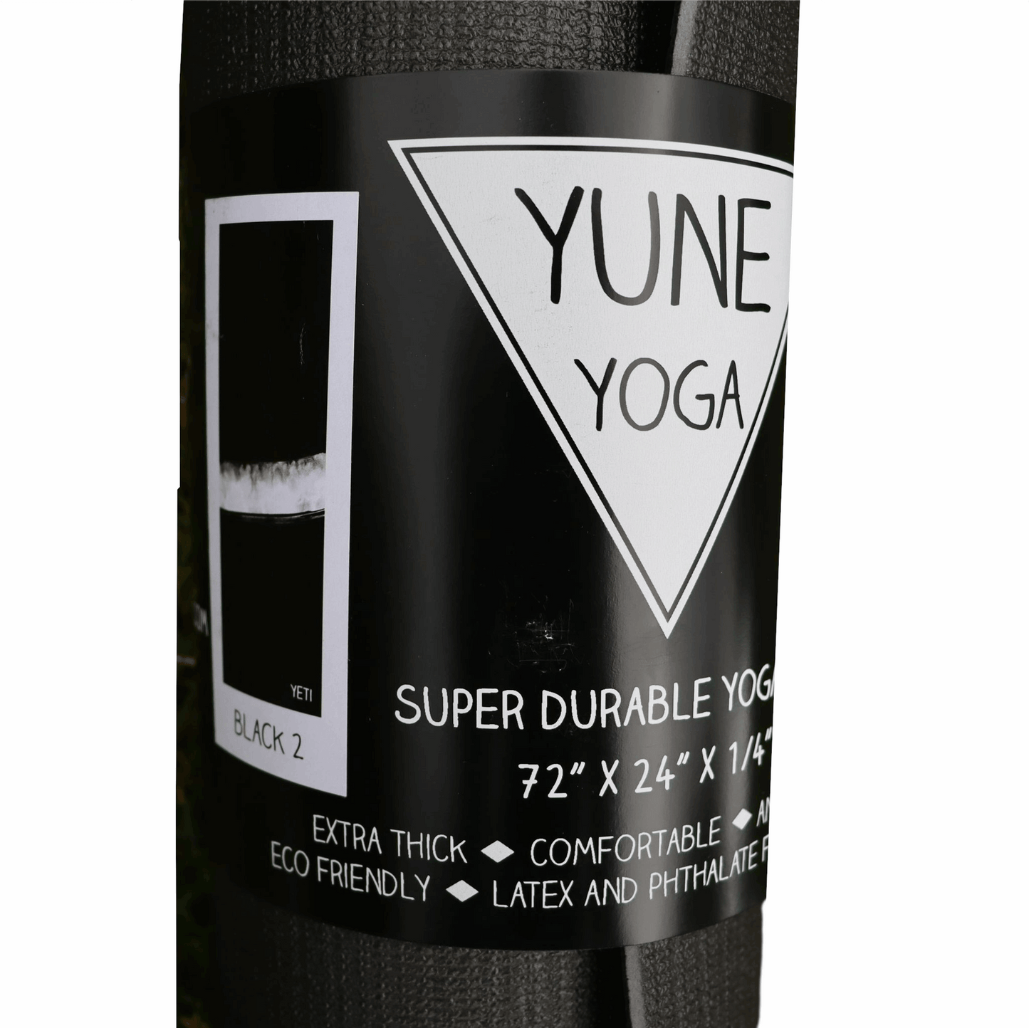 Yune Yoga Mat Black2 schwarz weiß Design 6 mm