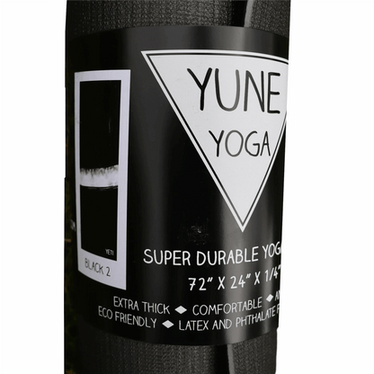 Yune Yoga Mat Black2 schwarz weiß Design 6 mm