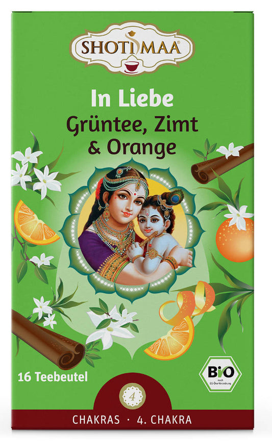 Shoti Maa BIO Tee - In Liebe - Grüntee Zimt Orange